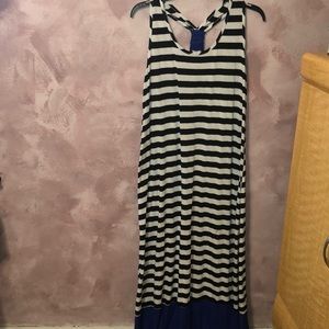 Black and White Striped Summer Dress